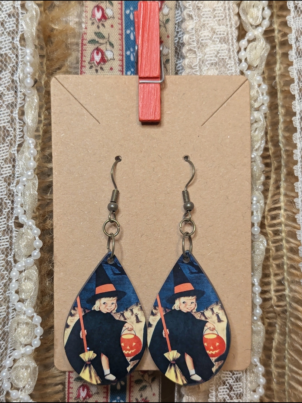 Retro Halloween Sublimation Earrings